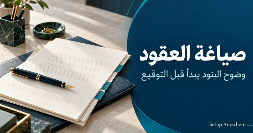 صياغة العقود للشركات: مستندات تجارية وقلم مراجعة قبل التوقيع